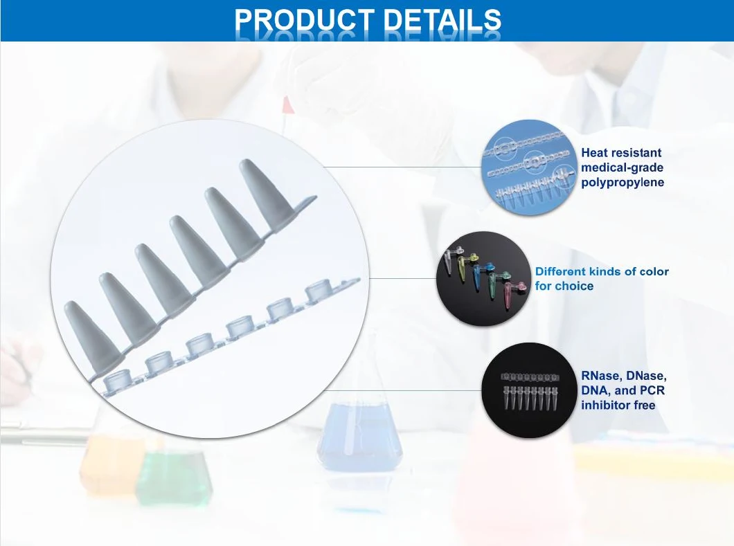 ISO Certificated Dnase Rnase Free PCR Plate 96well PCR Plate 0.2ml Plastic PCR Tubes