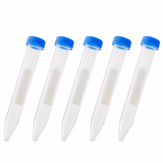 Ce 인증서가 포함된 일회용 실험실 원추형 바닥 15ml 원심 분리기 튜브